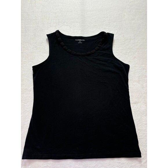 Croft & Barrow Black Stretch Tank Top size Large - Picture 1 of 5